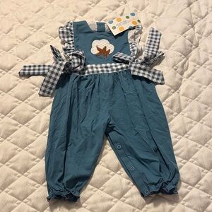 3m girls smocked romper- perfect for fall!